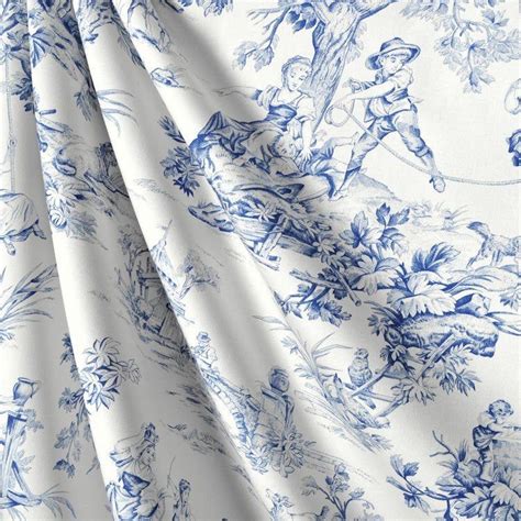Blue Toile Lined Valance Toile Valance Curtain Window Valance Kitchen Valance Curtains Window