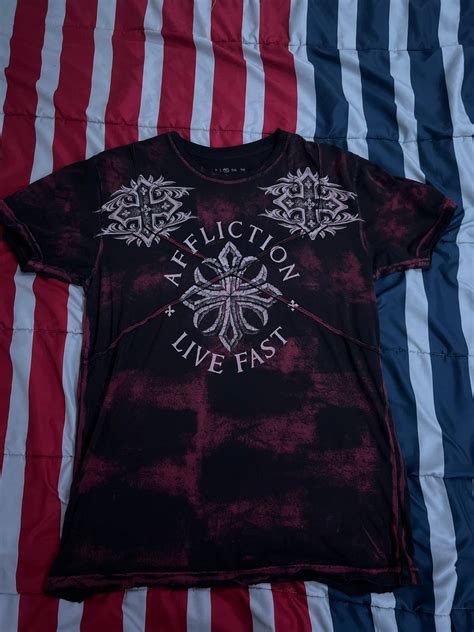 Vintage Affliction Live Fast Front And Back Graphic T Shirt Grailed