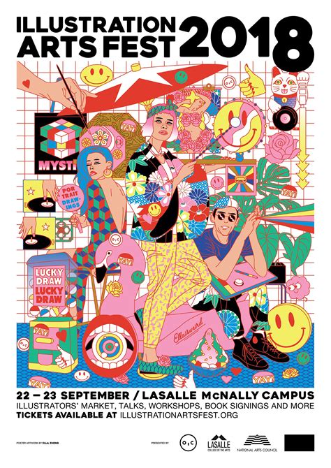 Illustration Arts Festival 2018 Poster On Behance Art Festival Poster