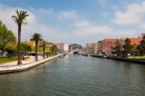 Aveiro City View Boats On The River Portugal Stock Photo Image Of