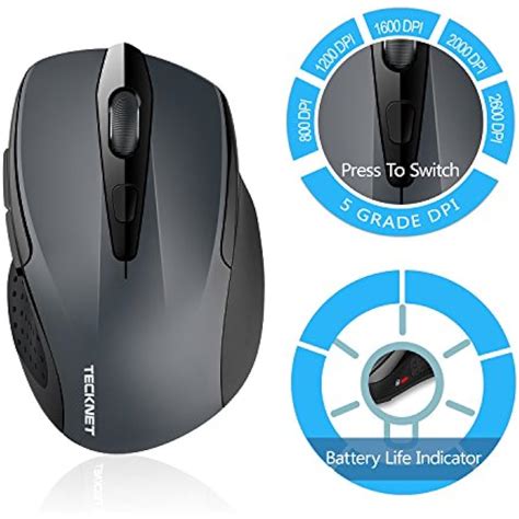 2600dpi Bluetooth Wireless Mouse 12 Months Battery Life With Indicator