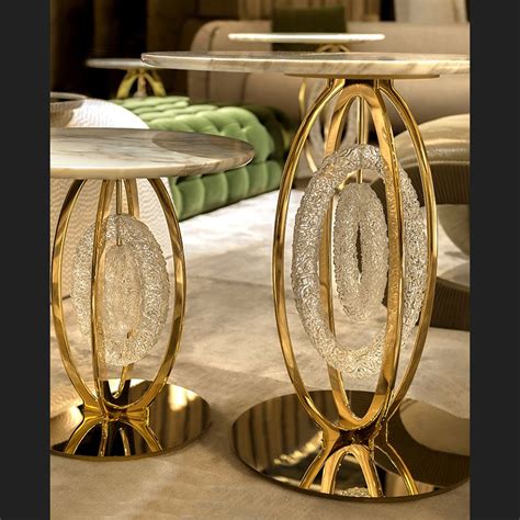Gold Murano Glass Tables Taylor Llorente Furniture Marble Top