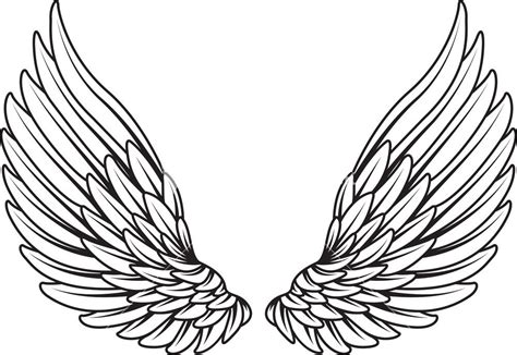 Wings Vector Element Stock Image Wings Tattoo Wings Drawing Angel