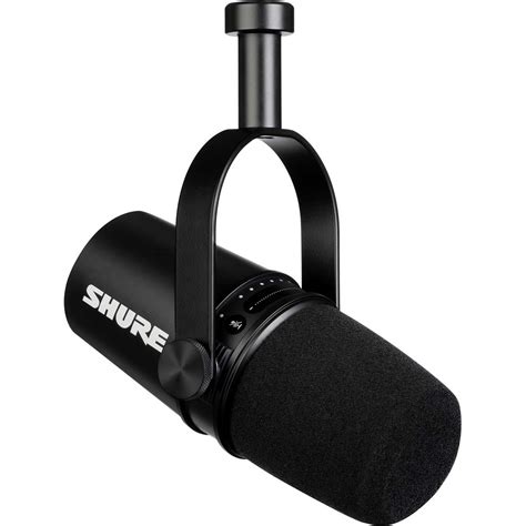 Shure Mv7 K Dynamic Usb And Xlr Podcast Microphone Black