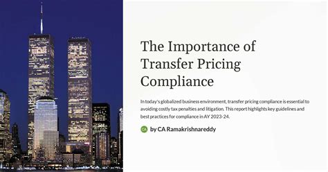 The Importance Of Transfer Pricing Compliance