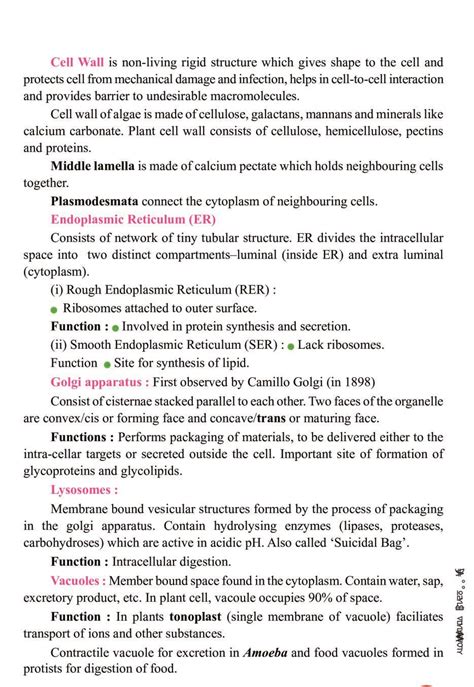 Cell The Unit Of Life Notes For Class 11 Biology PDF OneEdu24