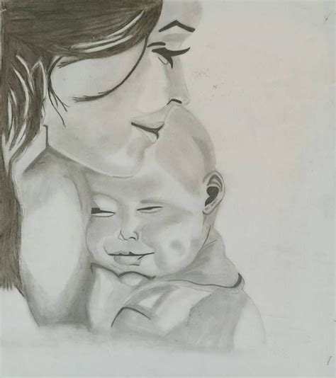 Mothers Love Drawing Drawings Love Drawings Figurative Art