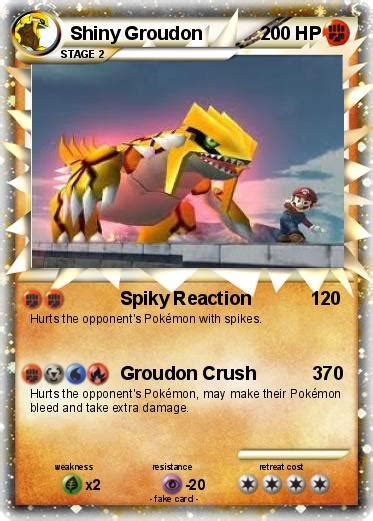 How to catch legendary pokemon. Pokémon Shiny Groudon 49 49 - Spiky Reaction - My Pokemon Card