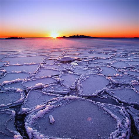 Winter Lake Sunset Ipad Air Wallpapers Free Download
