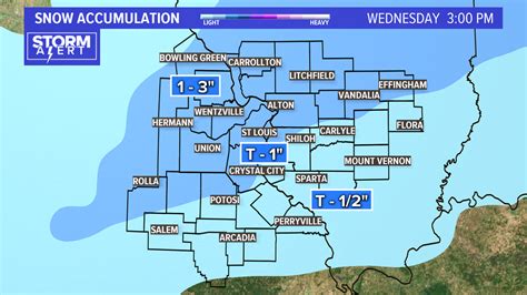 St Louis Weather Forecast Timeline Tracking Snow Overnight Ksdk Com