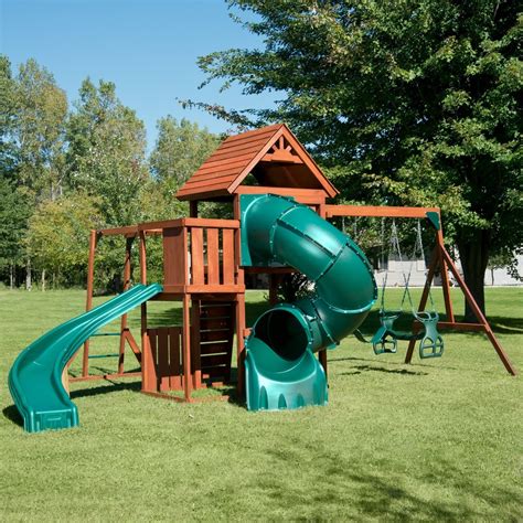 Playground Sets Equipment Backyard Slides Swing Wood Playset Outdoor
