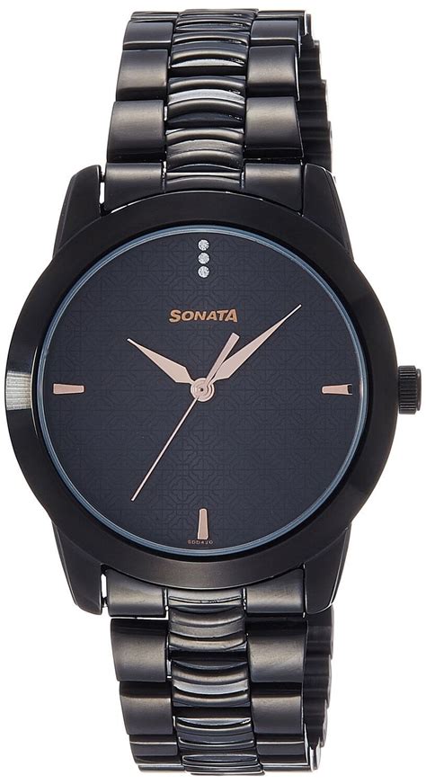 We have a number of women's black watches to. Sonata Analog Black Dial Men's Watch - NF7924NM01 - Watchista