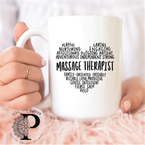 Massage Therapist Heart Saying Mug Massage Therapist Etsy