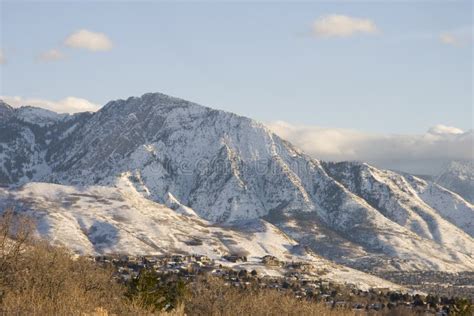Mt Olympus Utah Stock Photo Image Of Snow Landscape 4536068
