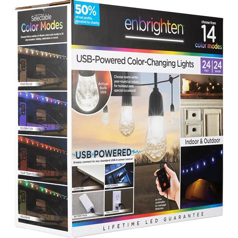 Enbrighten Color Select 24 Ft Usb Led String Lights Academy