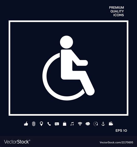 Wheelchair Handicap Icon Royalty Free Vector Image