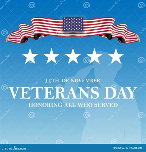 The 11th Day Of Veterans Day November Stock Vector Illustration Of