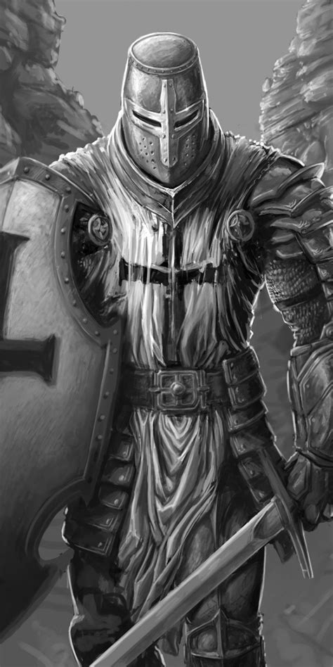 The Knight Fantasy Warrior Art 1080x2160 Wallpaper Knight Tattoo