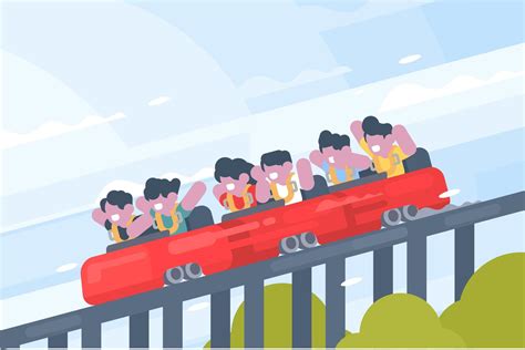 Rollercoaster Illustration Vector Art At Vecteezy