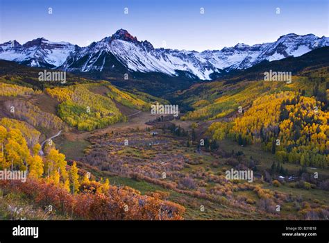 Usa Colorado Rocky Mountains San Juan Mountains Fall Colors And