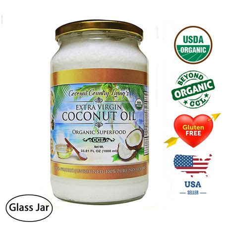 Organic Coconut Oil Extra Virgin Unrefined Cold Pressed 3381 Fl Oz