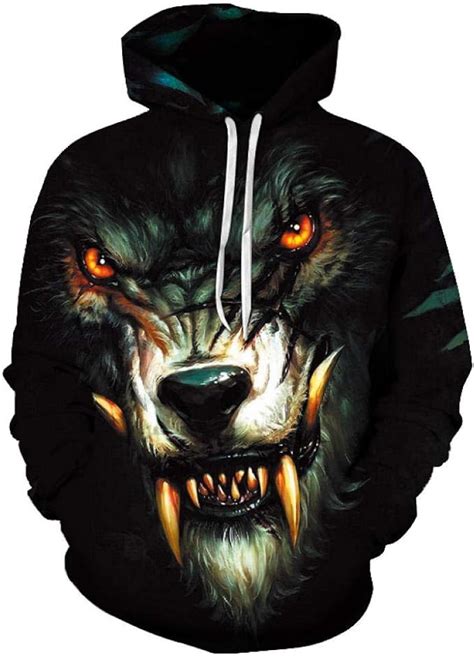 Wolf Hoodie Men S Animal Hoodies Men S 3d Printed Wolf Hoodies Men S