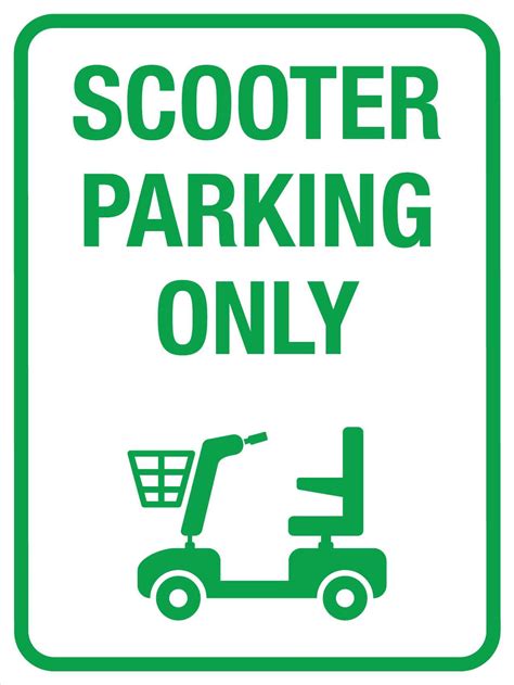 Scooter Parking Only Sign New Signs