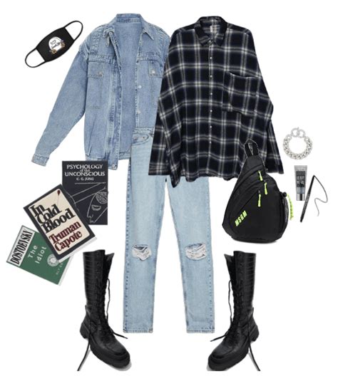 Denim Grunge Outfit Shoplook Cute Casual Outfits Grunge Outfits