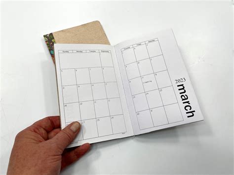 2023 Mini Printable Pocket Calendar Pdf File Minimalist Style Etsy
