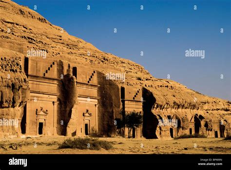 Saudi Arabia Site Of Madain Saleh Ancient Hegra Tombs Of Nabatean Stock Photo Alamy