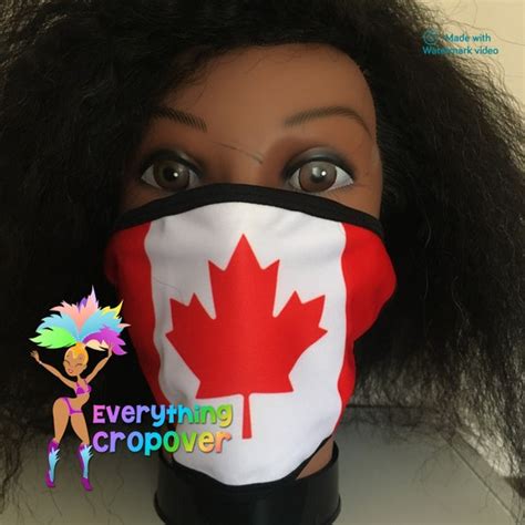 Canada Flag Face Mask For J Ouvert And Carnival Festival Etsy