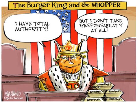 Political Cartoon On Trump Claims Absolute Power By Dave Whamond