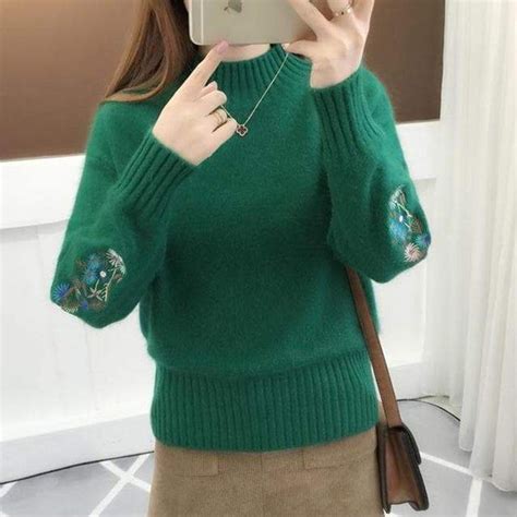 Knitted Embroidery Floral Sweater Cosmique Studio Aesthetic Clothing