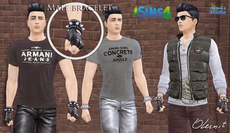 Male Bracelet For Both Hands By Olesmit Sims 4 Jewelry