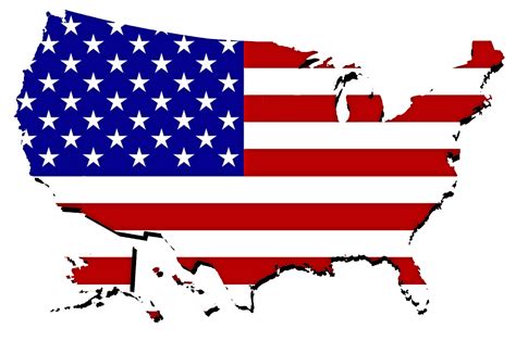 Usa Karte Mit Fahne Kostenloses Stock Bild Public Domain Pictures