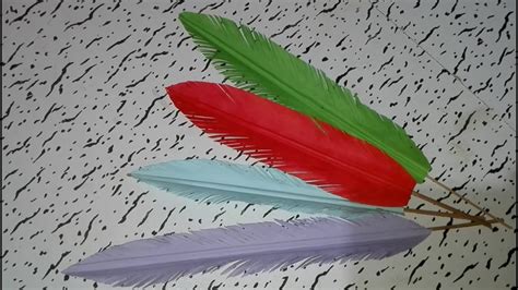 How To Make Paper Feathers Diy Crafts Youtube