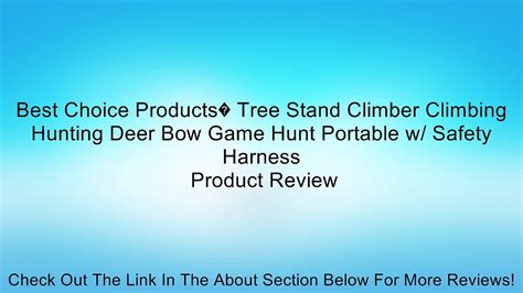 Best Choice Products Tree Stand Climber Climbing Hunting Deer Bow Game
