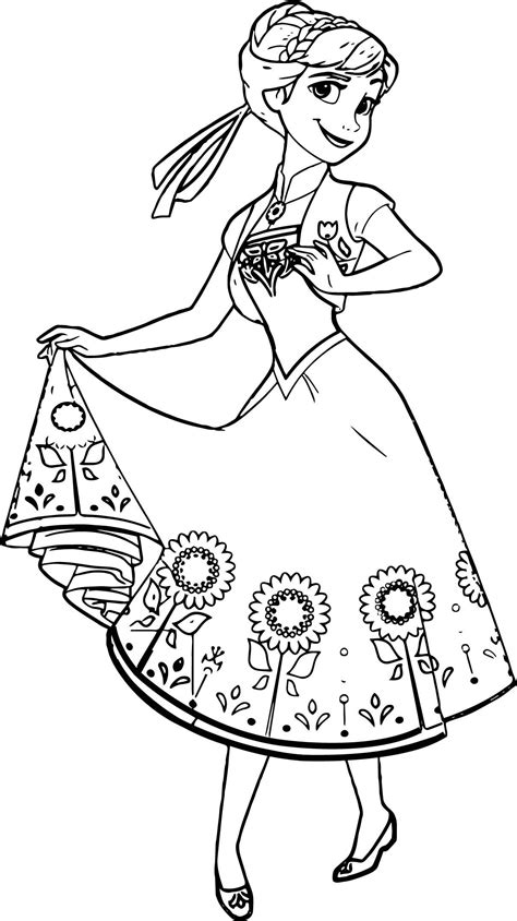 Today, we propose disney frozen coloring pages free for you, this article is similar with simple butterfly coloring pages. cool Beautiful Anna Flower Skirt Coloring Page | Elsa ...