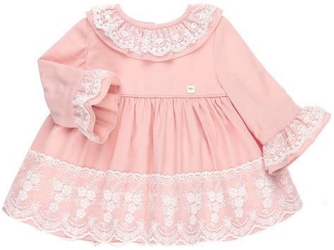 Dolce Petit Baby Girls Pale Pink Tulle Embroidered 3 Piece Dress Set