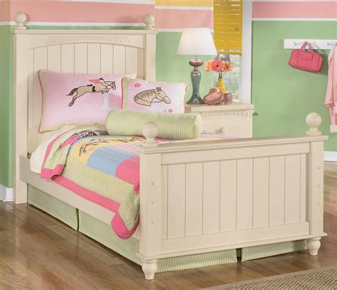 Buy Ashley Cottage Retreat B213 Twin Poster Bedroom Set 3 Pcs In Cream Cottage Wood Online
