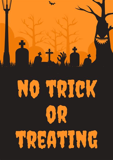 Trick Or Treat Signs Printable