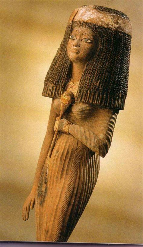 statuette of queen tiye she became the great royal wife of the egyptian pharaoh amenhotep iii