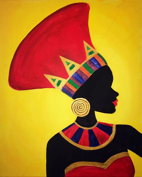 Oil Art And Collectibles Painting African Queen Painting Original Woman