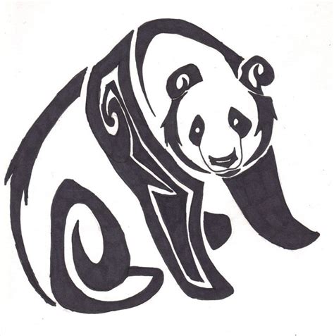Tribal Panda by wolfhappy.deviantart.com | Animales ... Inspirational small animal tattoos and designs for animal.
