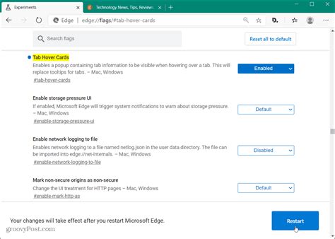 How To Enable Microsoft Edge Tab Previews