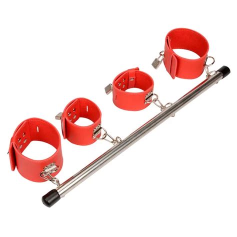 Stainless Steel Pipe Leather Ankle Hand Cuffs Adult Games Bdsm Bondage Restraints Handcuffs