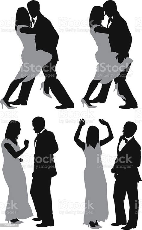 Multiple Images Of A Couple Dancing Stock Illustration Download Image