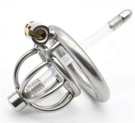 Stainless Steel Male Cuckold Chastity Cbt Slave Cathe Penis Ring Cage Picclick