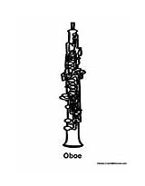 Oboe Coloring Instrument Results Colormegood sketch template