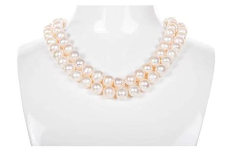 White Double Strand Layer Freshwater Pearl Necklace 10mm